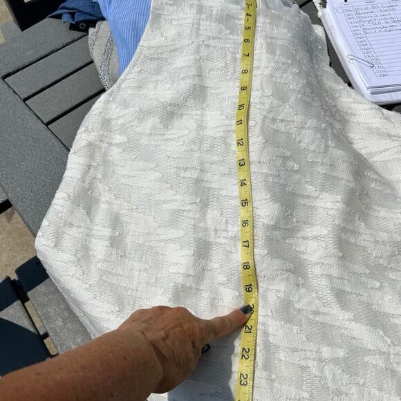 HALOGEN lace texturized sleeveless top white, women's XL - Picture 9 of 9